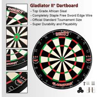 Professional Perfection Dartscheibe mit Pfeilen Steeldartscheibe aus Sisal mit Rotschutzring