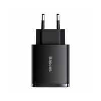 Schnellladegerät 2x USB / USB Type C 30W 3A Power Delivery Quick Charge schwarz