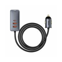 Autoladegerät 3x USB / USB Type C 120W PPS Quick Charge Power Delivery grau