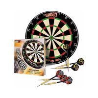 Professional perfection Dartscheibe mit Pfeilen, Profi Steeldartscheibe aus Sisal