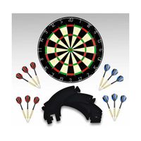Sisal/Borsten-Dartscheibe mit Stapelfreiem Bullseye, 18 g Stahlspitzen-Dartset
