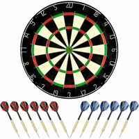Dartscheibe mit klammerfreiem Bullseye, 18 g Stahlspitze, Dartscheiben-Montagesets enthalten