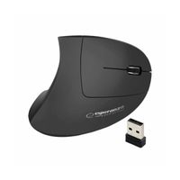 Kabellose Maus EM133 - Schwarz - Ergonomische Maus - 2,4-GHz-Technologie