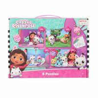 Gabby´s Dollhouse Puzzlekollektion Puzzle 4er-Pack unterhaltsames Set für Kinder