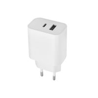 30W PD Quick Charge Schnell-Ladegerät 1x USB-C (Typ-C) und 1x USB weiß