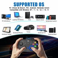 2.4G Wireless Controller Gamepad, einstellbare LED und Vibrationsfunktion, Turbo