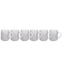 6 Tlg. Gläser Set Kaffeeglas Teegläser Henkel Latte Glass Kaffee 300 ml