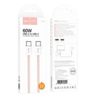HOCO Schnellladekabel Datenkabel Typ C auf Typ C 60W X104 2m rosa