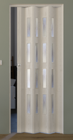 Falttür Luciana Esche weiß 3D, 4 Fenster  