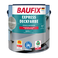 2in1 Express Deckfarbe, ca. 2,5 Liter, Mittelgrau 