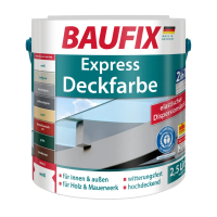 2in1 Express Deckfarbe 2,5 Liter mittelgrau 