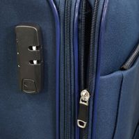 3-teiliges Trolley-Set Weiche Reisekoffer für komfortables Reisen Dunkelblau