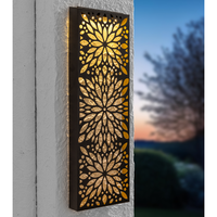 LED-Solar-Wandbild, ca. 20 x 5 x 61 cm - Blume