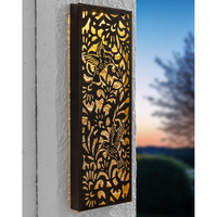 LED-Solar-Wandbild, ca. 20 x 5 x 61 cm - Kolibri