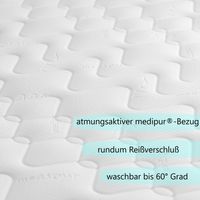 7-Zonen-Taschenfederkern-Matratze medipur® 1000, Größe 90/200 cm, Härtegrad 4