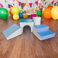 Kinder Softbausteine 4 tlg. - Grau/Blau