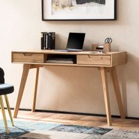 Schreibtisch 120 cm Eiche Dekor mit Schubladen