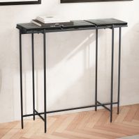 Konsolentisch Schwarz Glas 90x29x85 cm