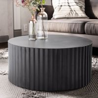 Couchtisch Sofatisch Metall Schwarz 67x67x31 cm Wohnzimmertisch Eisen Rund