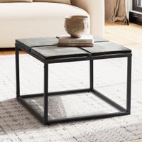 Couchtisch Metall Glas 58x58x43,5 cm