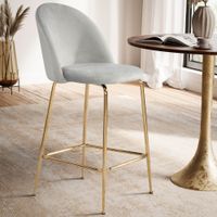 Barhocker 2er Set Samt