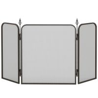HOMCOM Kaminschutzgitter, Faltbares Kamingitter mit 3 Paneelen, für Wohnzimmer