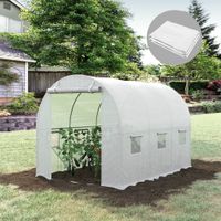 Outsunny Polyethylenfolie 3x2x2m Ersatzfolie mit 6 Fenster für Folientunnel