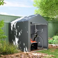 Outsunny Garagenzelt, 1,2x1,79x1,65 m Lagerzelt mit UV-Schutz für Motorrad Grau