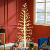 HOMCOM 180 cm Lichterbaum Kunstbaum mit 810 LED, LED Weihnachtsbaum