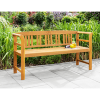 3-Sitzer Gartenbank aus Akazienholz, ca. 157 x 48,5 x 82 cm - Rose
