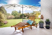 verstellbare Sonnenliege mit Beistelltisch - Akazienholz