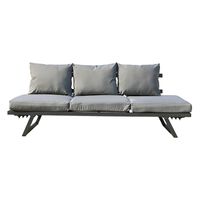 Alu-Loungebank Arruzo Multifunktionsbank mit verstellbarem Kopfteil - ca. 200 x 69 x H 31-71 cm 