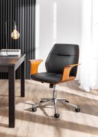 Bürostuhl – Eleganz und Komfort für Ihren Arbeitsplatz, ca. 68 x 61 x 86–94 cm – Schwarz