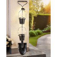 LED-Solar-Gartentöpfe mit Spaten