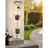 LED-Solar-Gartentöpfe mit Spatengabel