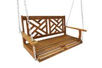 Gartenschaukel für 2 Personen aus Akazienholz mit FSC, ca. 125 x 64 x 56 cm