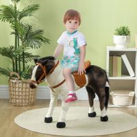 AIYAPLAY Reitpferd mit Soundfunktion, 48 cm Höhe Spielpferd zum Reiten Metall