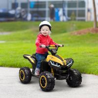 HOMCOM Elektro Quad für Kinder 12V Kinder Quad mit USB-Anschluss MP3-Musikplayer