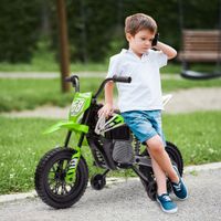 AIYAPLAY Kinder Elektro-Motorrad 12V Kindermotorrad mit Musik, 2,4-5 km/h