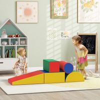HOMCOM Bausteinset 5er-Set Schaumstoff Bausteine für 1-3 Jahre alt Kinder