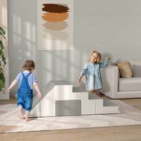 HOMCOM Bausteinset 2er-Set Schaumstoff Bausteine für 1-3 Jahre alt Kinder