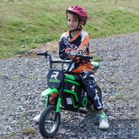 HOMCOM Kinder Elektro Motorrad, 12V Kindermotorrad mit Hupe, Leuchte, Grün