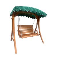 Hollywoodschaukel mit Sonnendach, ca. 170 x 120 x 180 cm – Natur