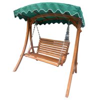 Hollywoodschaukel mit Sonnendach, ca. 170 x 120 x 180 cm – Natur