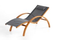 Gartenliege aus Holz, ca. 167 x 70 x 84 cm - Natur
