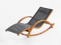 Gartenliege aus Holz, ca. 168 x 72 x 67 cm – Natur