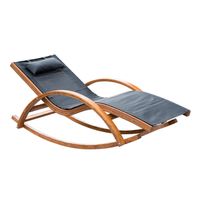 Gartenliege aus Holz, ca. 168 x 72 x 67 cm – Natur