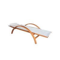 Gartenliege aus Holz, ca. 190 x 76,5 x 50 cm - Natur