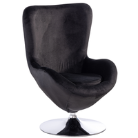 Drehstuhl Bürostuhl Loungesessel verchromt, ca. 75 x 54 x 108 cm – Braun Lederoptik