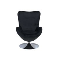 Drehstuhl Bürostuhl Loungesessel verchromt, ca. 75 x 54 x 108 cm – Braun Lederoptik